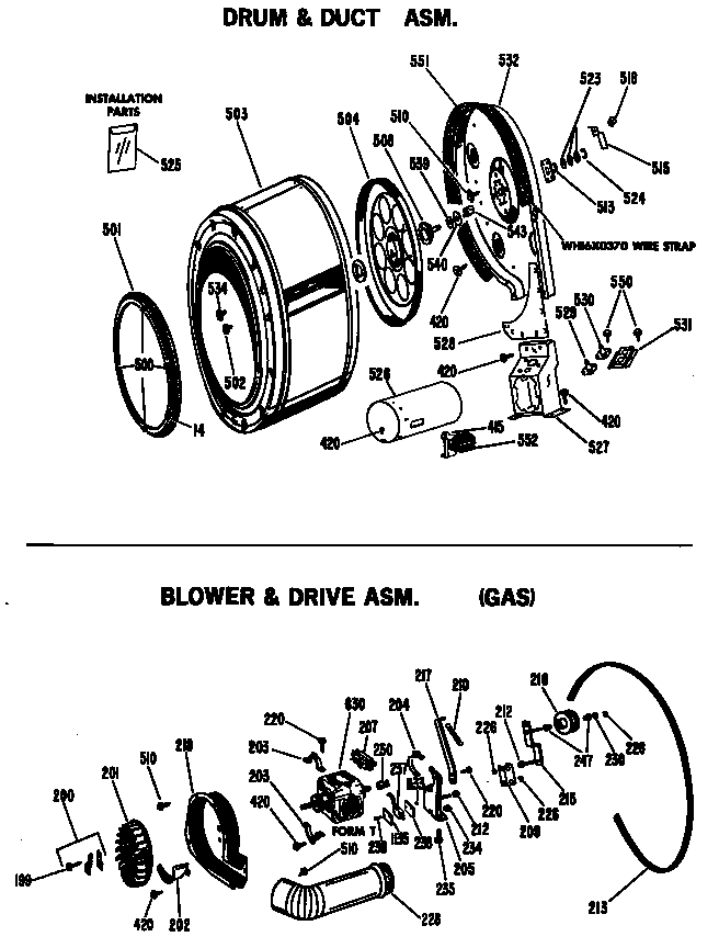 BLOWER & DRIVE ASM. (GAS)