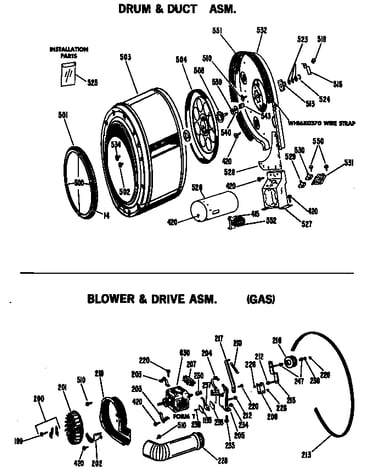 Blower & drive asm. (gas)