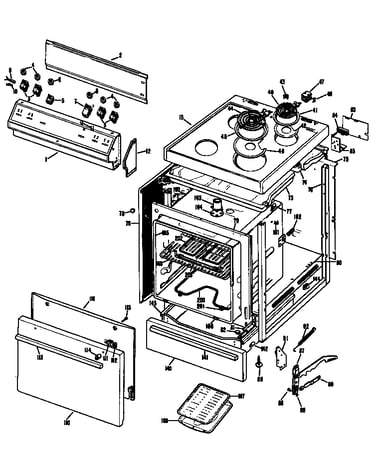 Cooktop/main body/door/controls