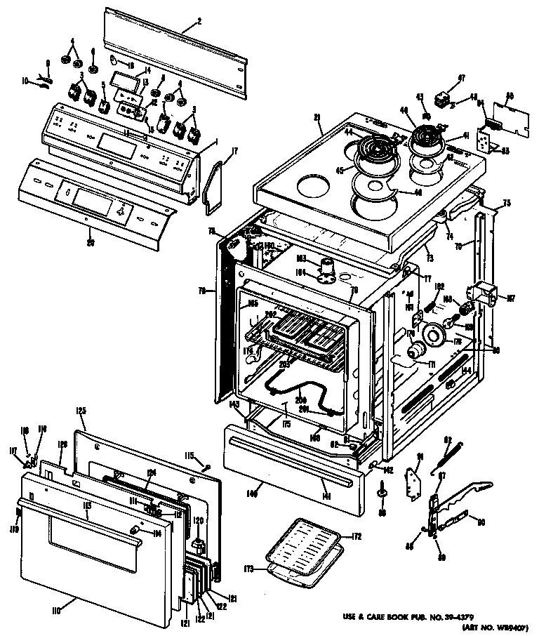 Main body/cooktop/door/controls