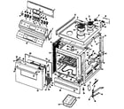 Hotpoint RB636*A1 main body/cooktop/door/controls diagram