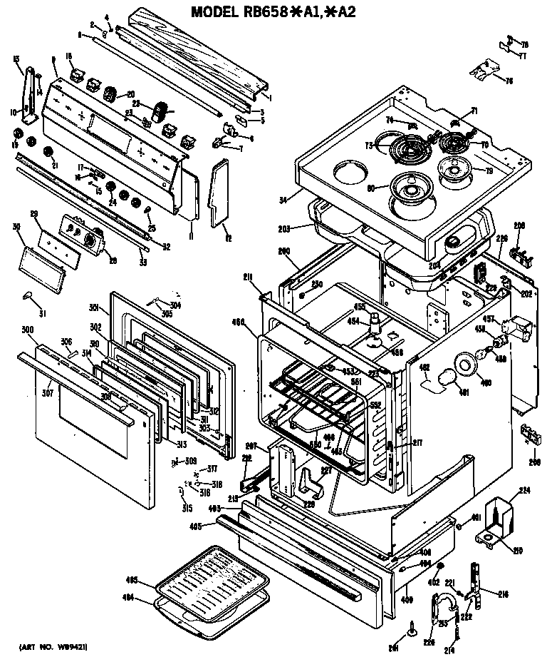 MAIN BODY/COOKTOP/DOOR/CONTROLS