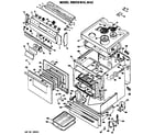 Hotpoint RB658*A1 main body/cooktop/door/controls diagram