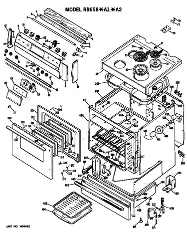Main body/cooktop/door/controls