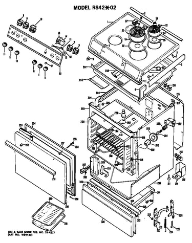 Cooktop/main body/door/controls