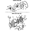 Hotpoint DLL2880BAC drum & duct asm. (gas) diagram