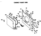 Hotpoint DLB2880BAC cabinet front asm. diagram