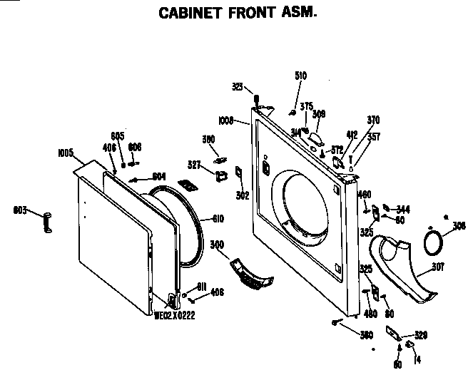 Cabinet front asm.