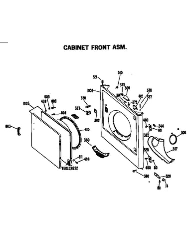 Cabinet front asm.