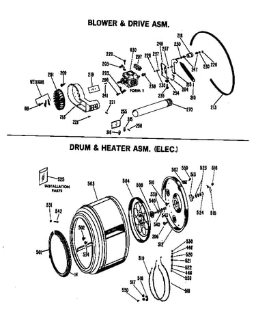 Drum & heater asm. (elec.)