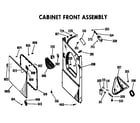 Hotpoint DLB1550BAL cabinet front assembly diagram