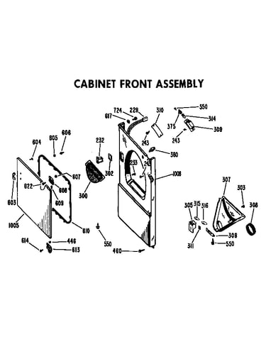 Cabinet front assembly