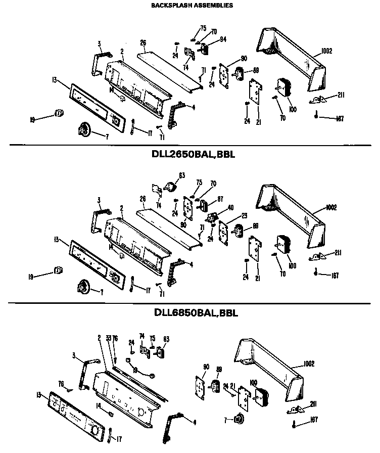 BACKSPLASH ASSEMBLIES