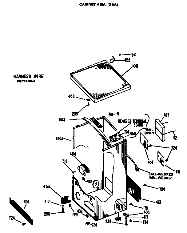 CABINET ASM. (GAS)