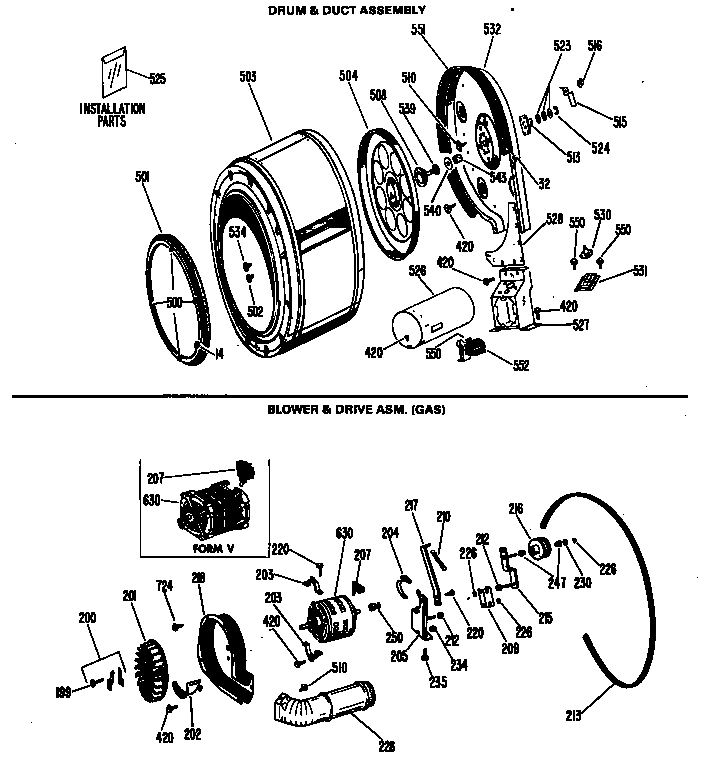 BLOWER & DRIVE ASM. (GAS)