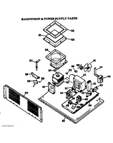Magnetron & power supply parts