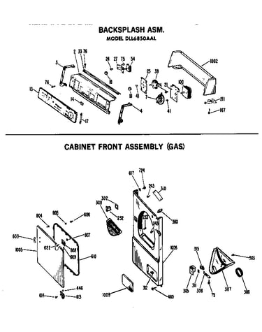 Cabinet front assembly (gas)