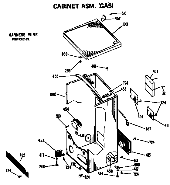 Cabinet asm. (gas)