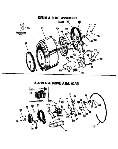 Blower & drive asm. (gas)