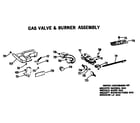 Hotpoint DLL6850AAL gas valve & burner assembly diagram