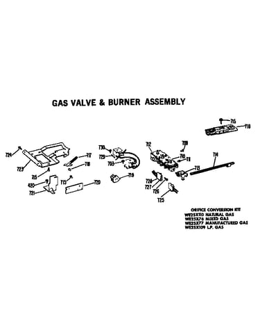 Gas valve & burner assembly