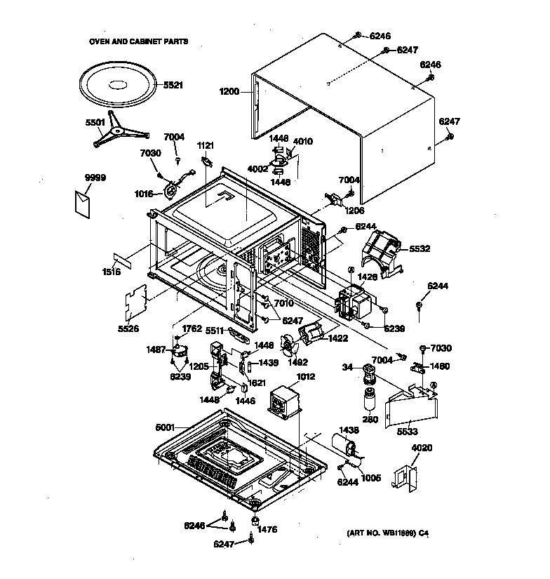 Oven & cabinet parts