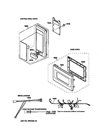 Control panel & door parts