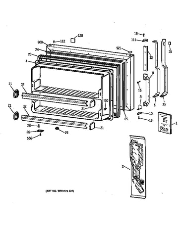 Freezer door