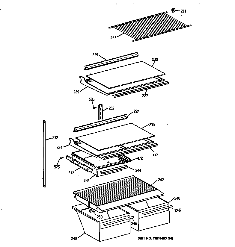 Shelf parts