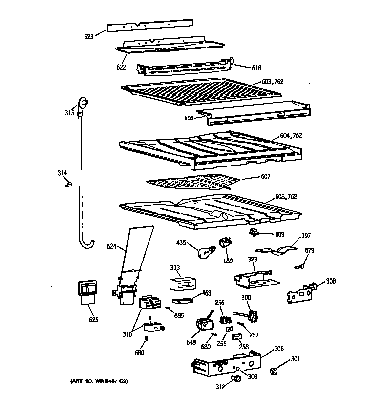 Compartment separator parts