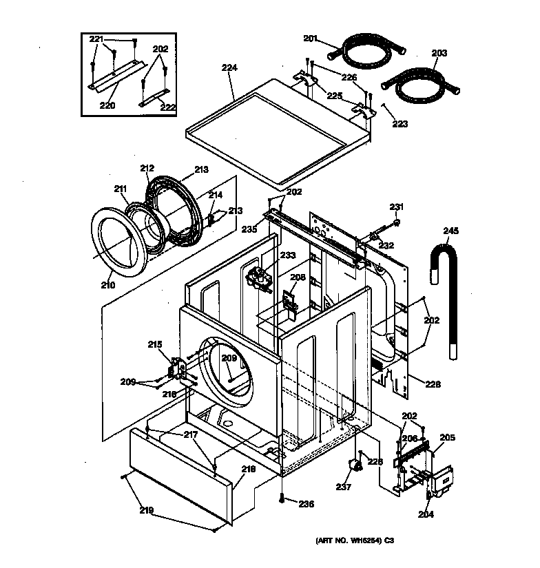 CABINET, DOOR & TOP