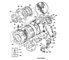 GE WSXH208V1WW tub & motor diagram