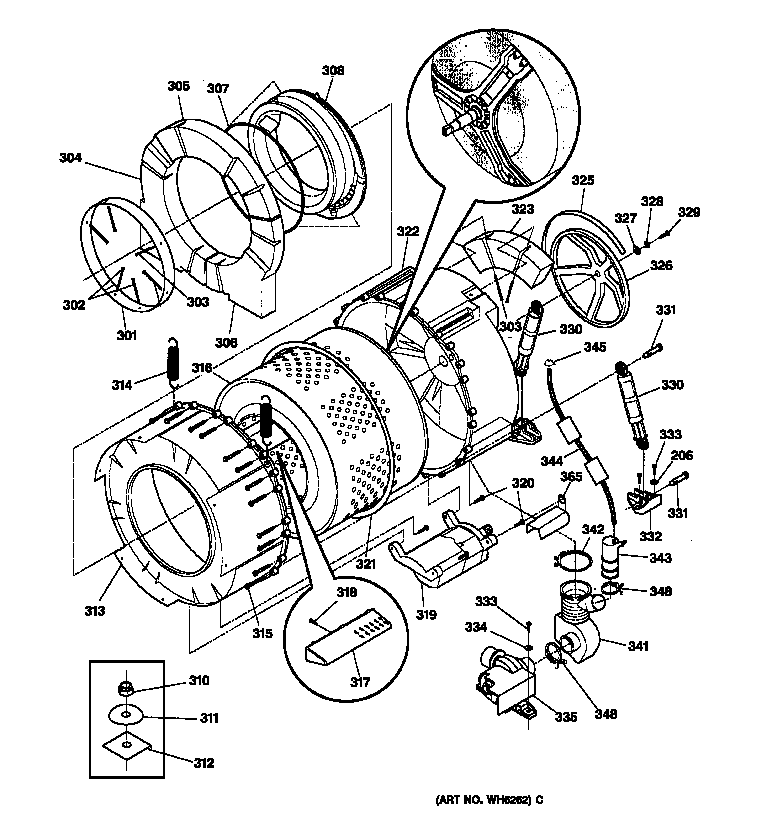 Tub & motor