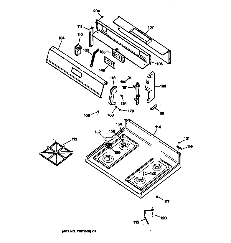 CONTROL PANEL & COOKTOP