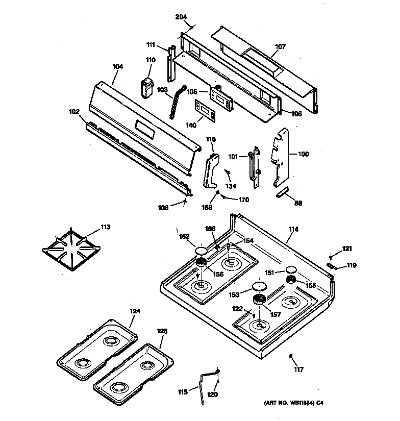 Control panel & cooktop