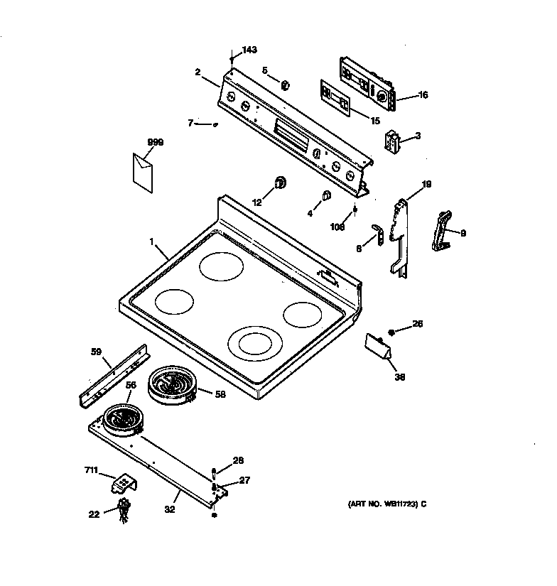 Control panel & cooktop