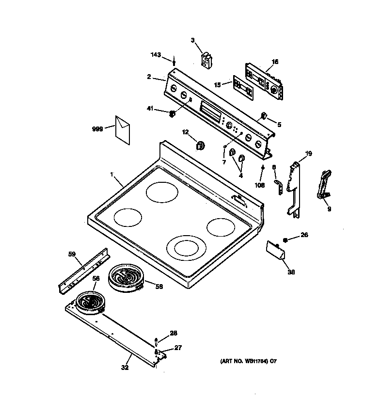 CONTROL PANEL & COOKTOP