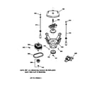 Hotpoint VBSR2080W0WW suspension, pump & drive components diagram