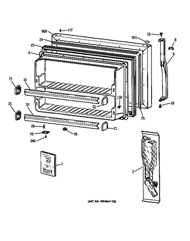 Freezer door