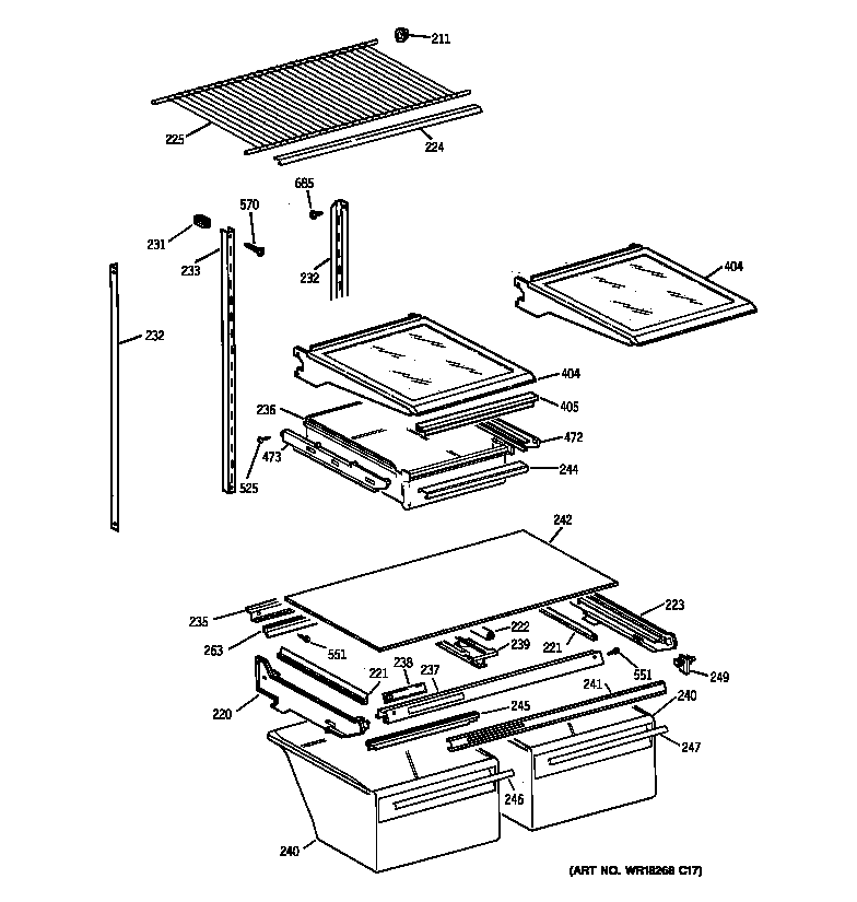 Shelf parts