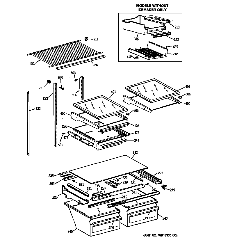Shelf parts