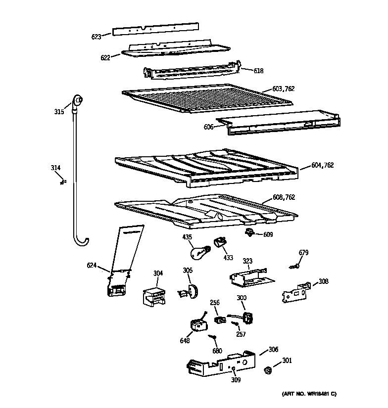 Compartment separator parts