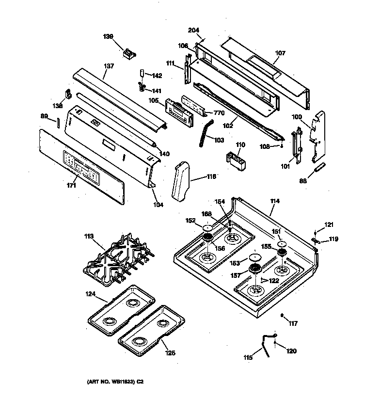 CONTROL PANEL & COOKTOP