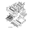 GE JGBP90MEA2BC door & drawer parts diagram