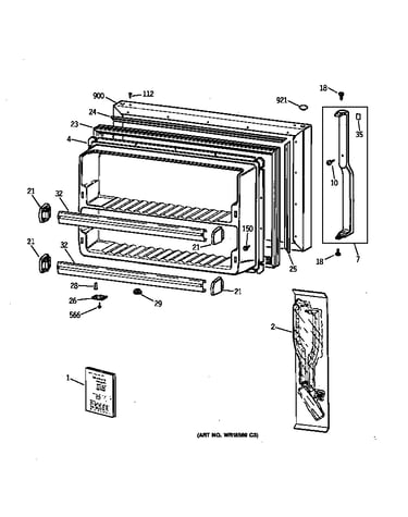 Freezer door