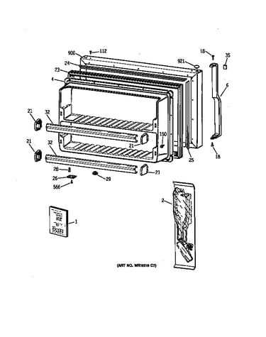 Freezer door