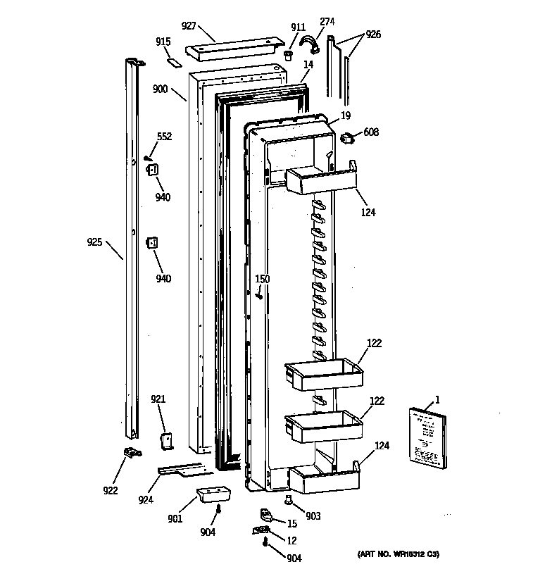 Freezer door
