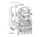 GE TFJ22PRBCWW fresh food shelves diagram