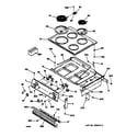 GE JMS08BA1WH control panel & cooktop diagram