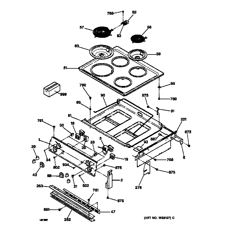 Control panel & cooktop